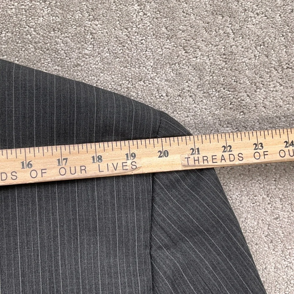 Joseph Abboud Blazer Men 44R‎ Gray Pinstripe Classic Wool Suit Jacket Classic